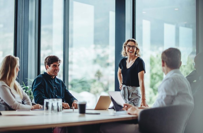 RONAL employees during a meeting